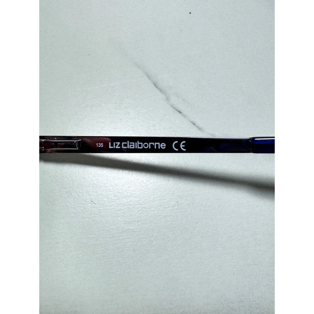 Liz Claiborne L647 Eyeglasses Blue Marbled Acetate Frames 52-16-135 IPR